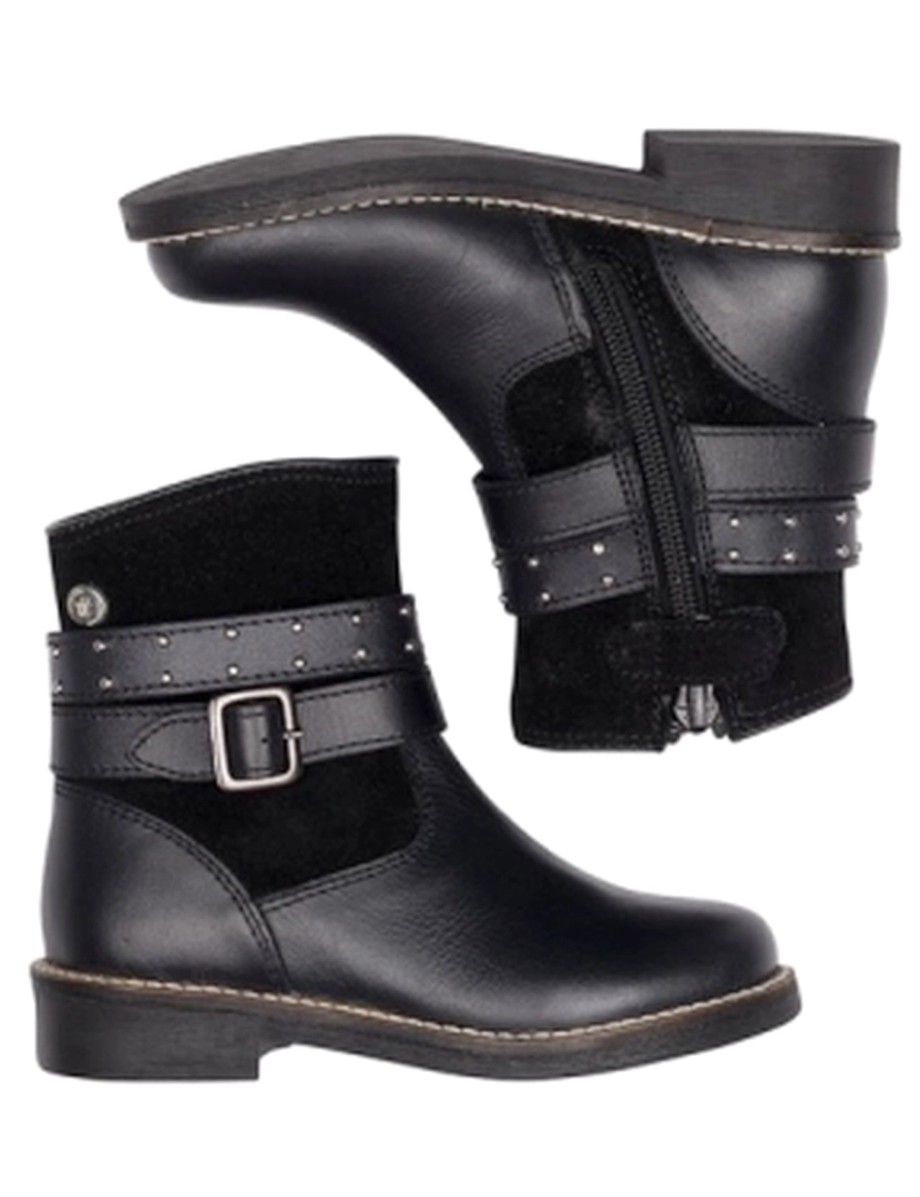 imagem de Botas de couro de bebê preto Chetto 24917-25 (Tallas 25 A 34)2