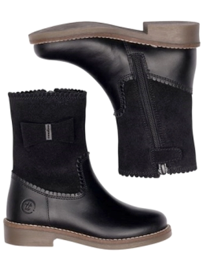 imagem de Botas de couro de bebê preto Chetto 24918-25 (Tallas 25 A 34)2