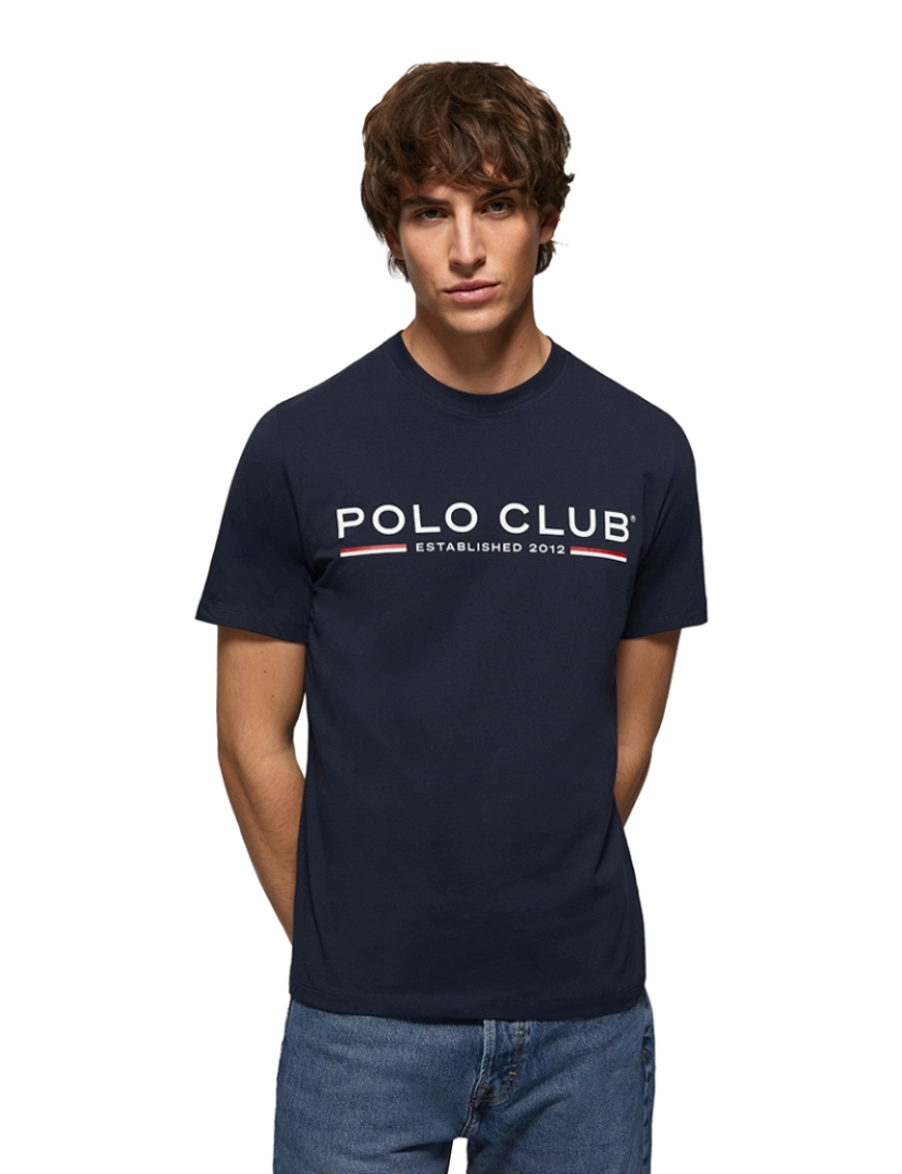 Polo Club - T-Shirt Homem New Iconic Title B Azul Navy