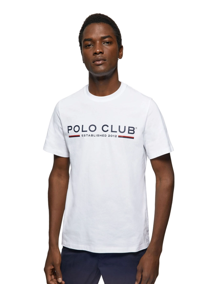 Polo Club - T-Shirt Homem New Iconic Title B Branco