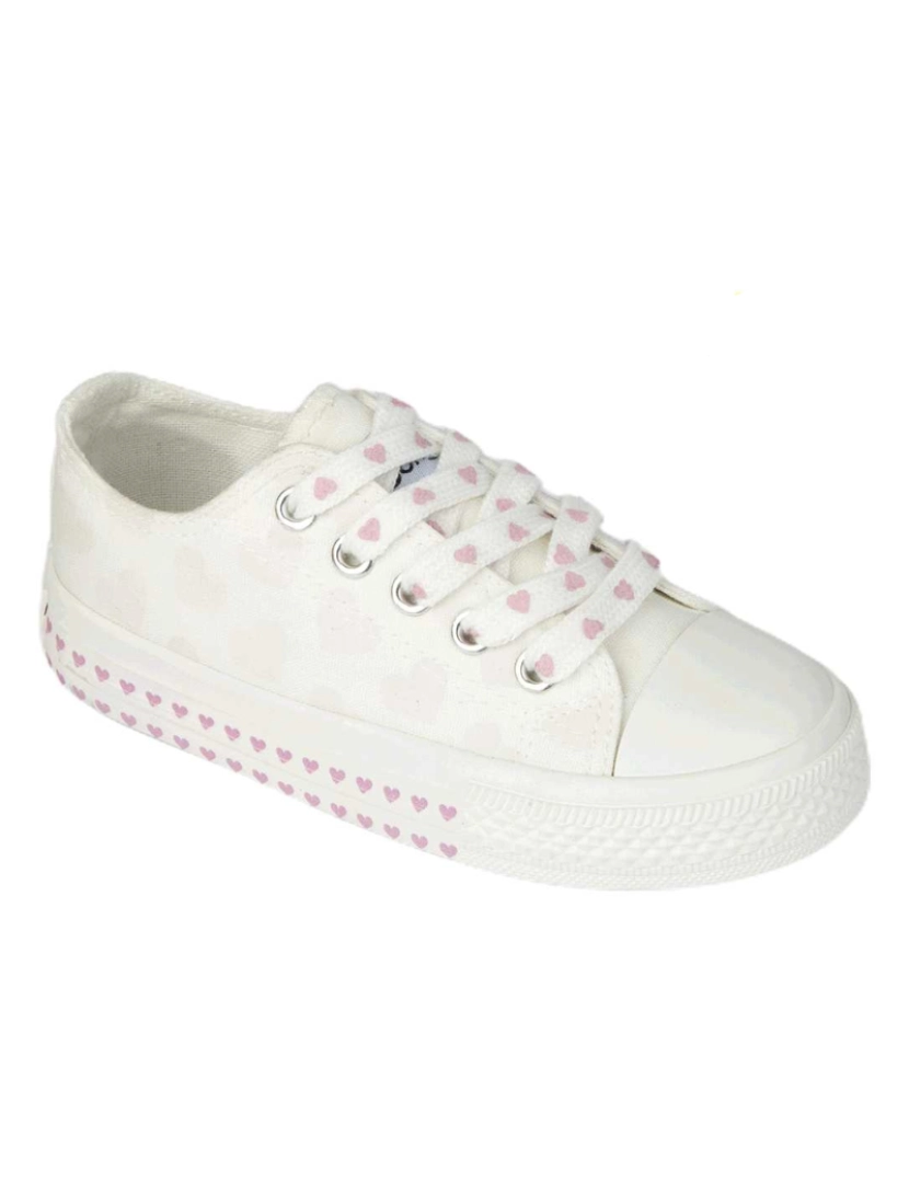 Conguitos - Sapatos de esportes brancos das meninas 26073-27 (Tallas 27 A 38)