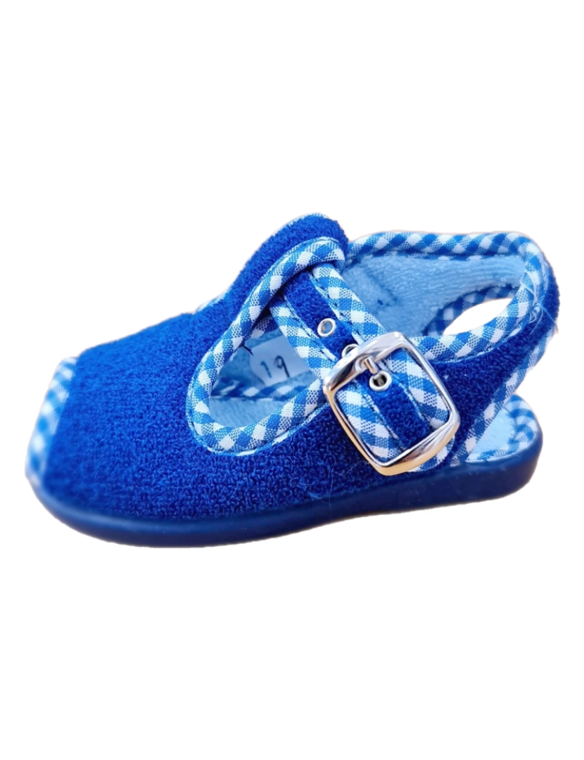 Colores - Sapatos de casa azul do bebê 14106-19 (Tallas 19-27)