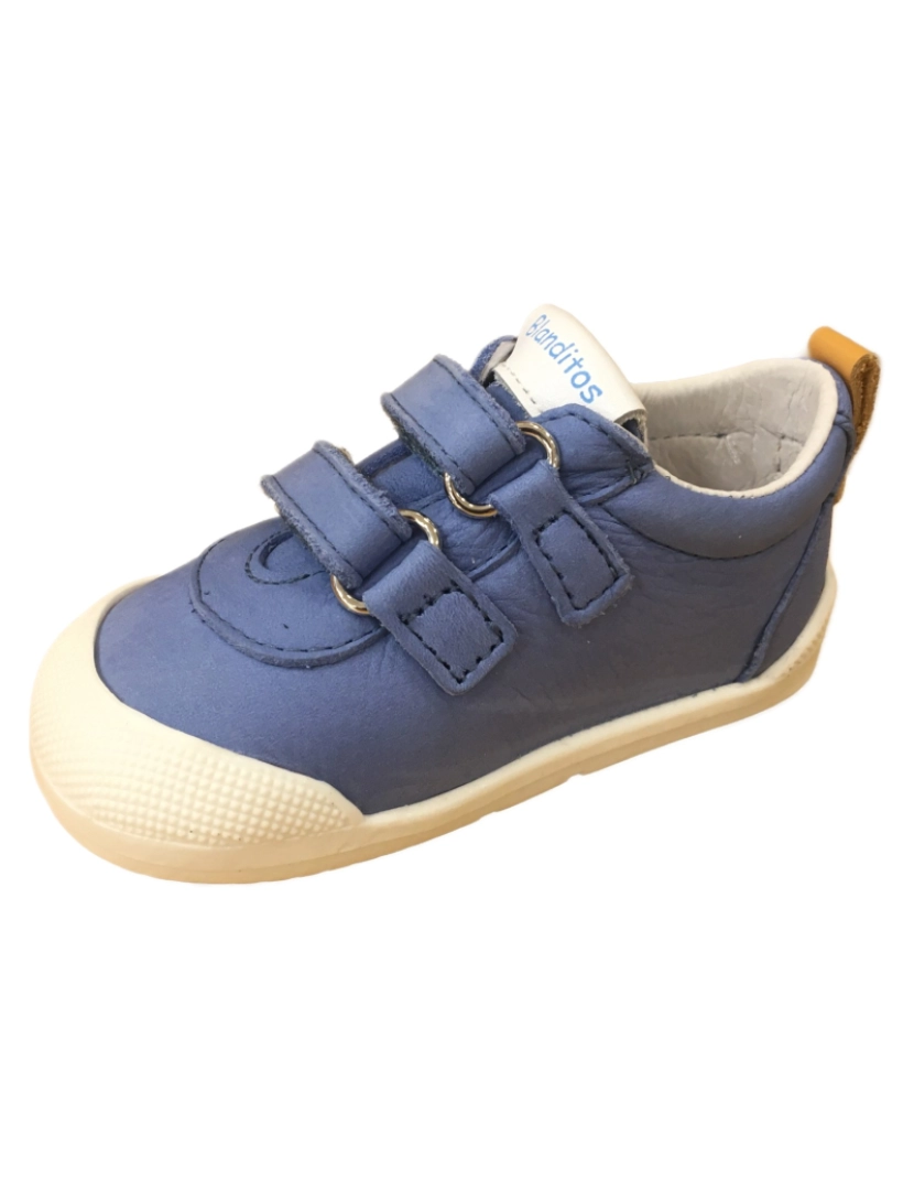 imagem de Sapatos de couro azul do bebê 27074-18 (Tallas 18-25)3