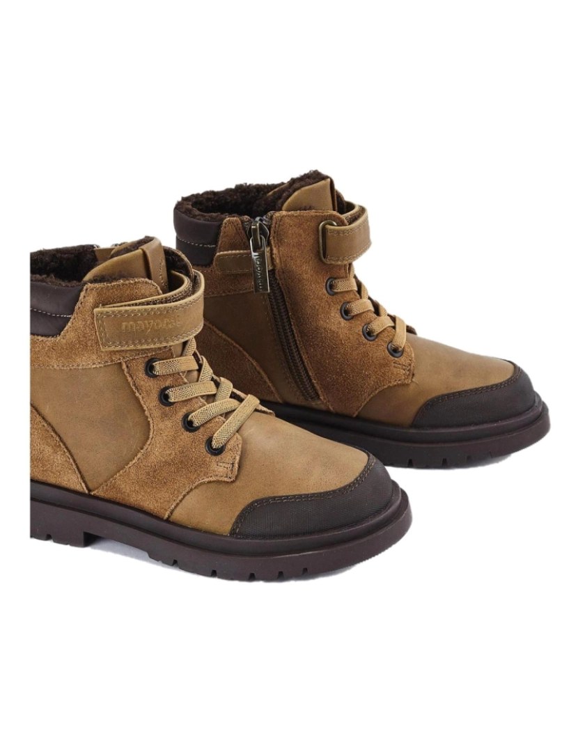 imagem de Botas de couro marrom infantil 27655-26 (tamanhos 26-30)3