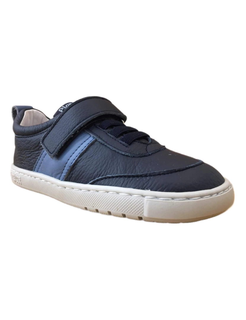 imagem de Sapatos de esporte de couro azul do bebê frio 27592-25 (Tallas 25 a 35)2