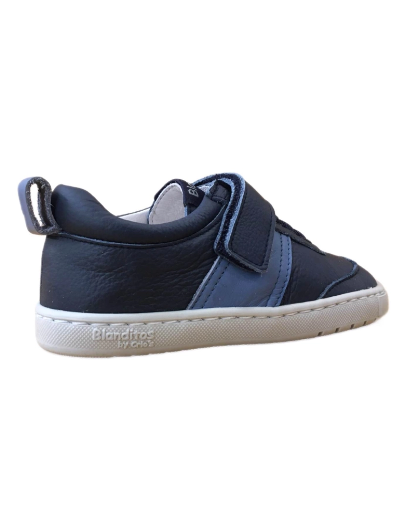 imagem de Sapatos de esporte de couro azul do bebê frio 27592-25 (Tallas 25 a 35)3