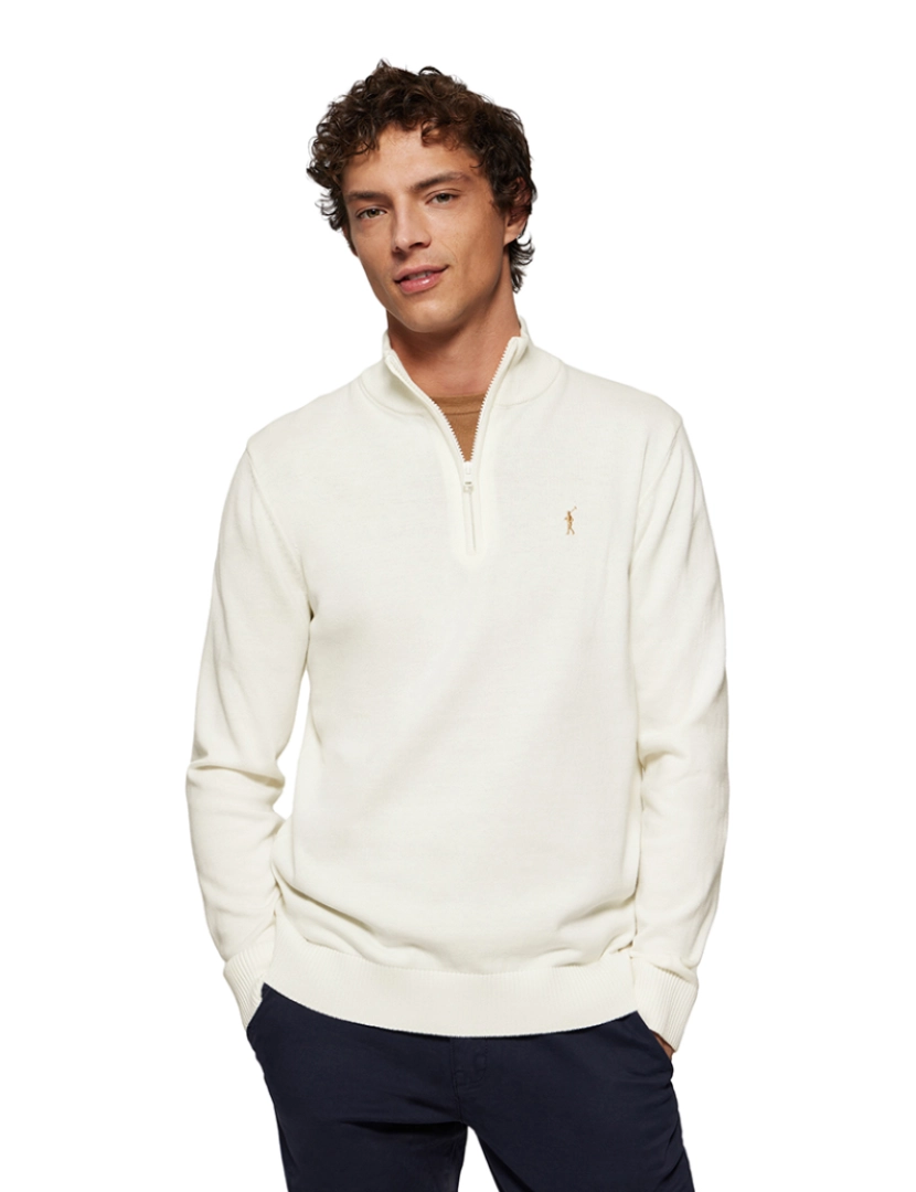 Polo Club - Pullover Homem Rigby Go Zipper Neck Vl 12Gg Cru