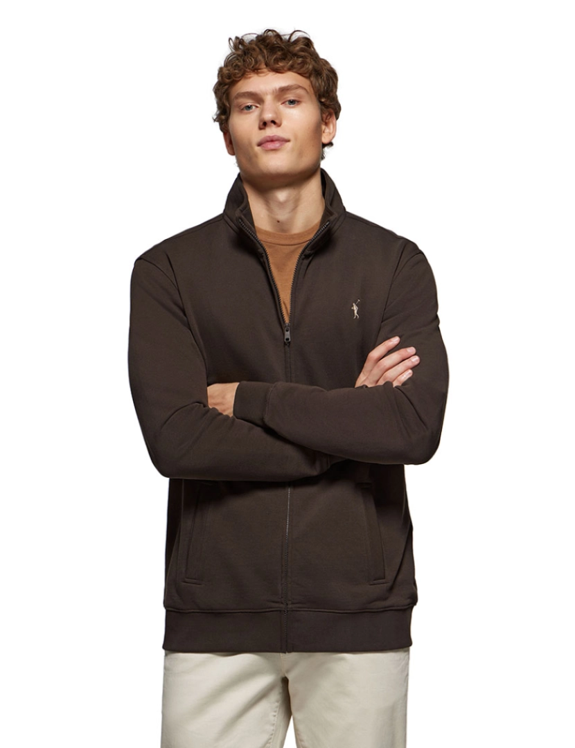 Polo Club - Sweatshirt Homem Rigby Go Zippered B Ft Il Castanho Escuro