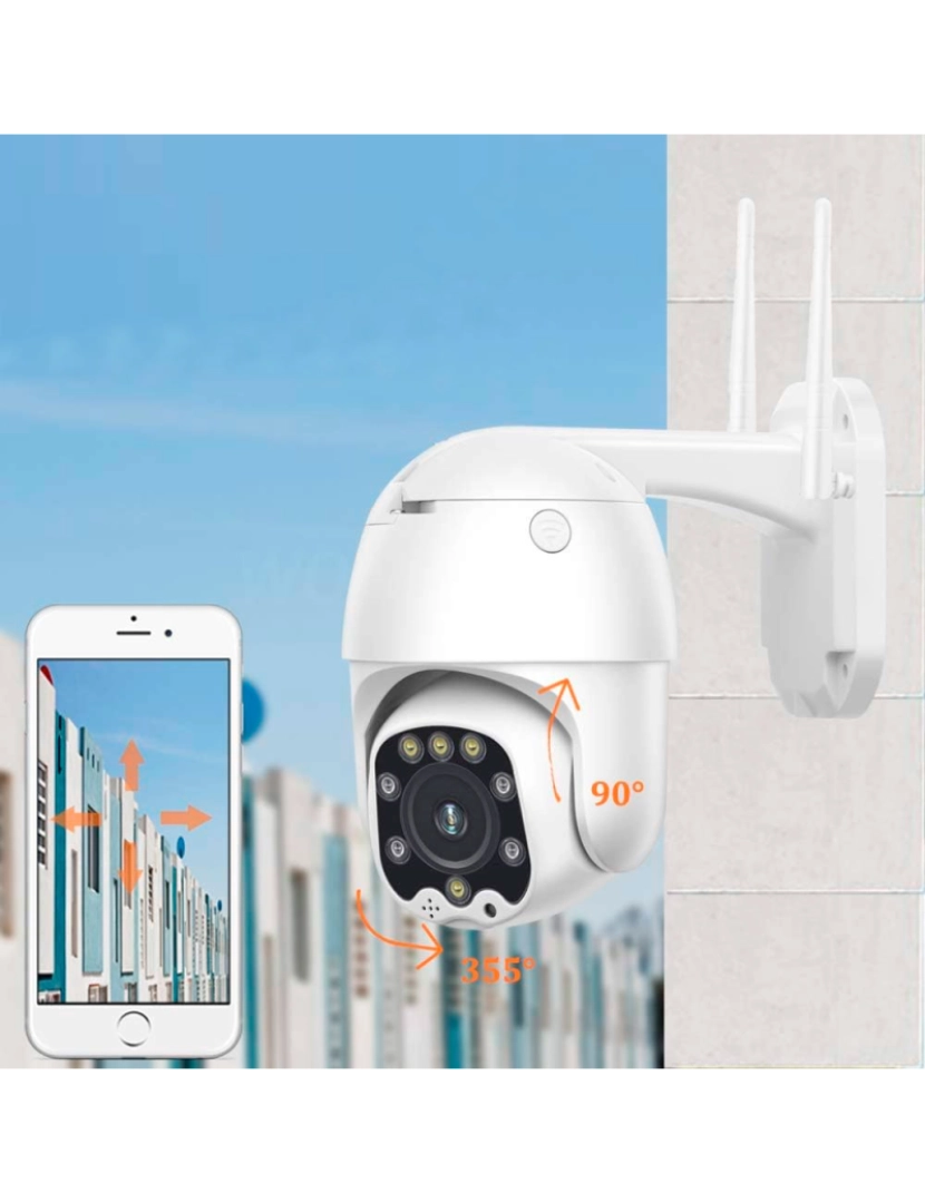 imagem de Câmera de segurança e vigilância sem fio 1080p Zoom óptico 5X rotação 360º4