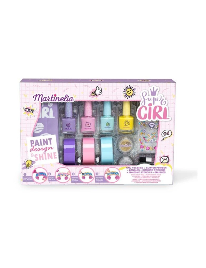 Martinelia - CONJUNTO DE UNHAS E PULSEIRA MARTINELIA SUPER GIRL