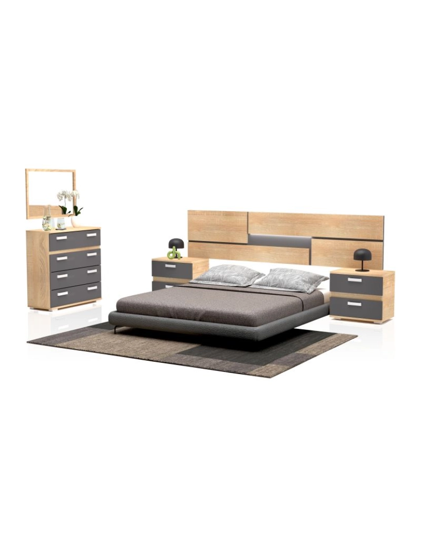 Duehome - Quarto Ataneq Pure 4C Cambria - Grafito x x cm