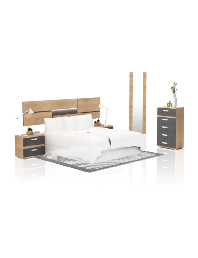 Duehome - Quarto Ataneq Pure 5C Cambria - Grafito x x cm