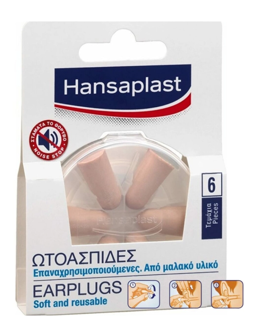 Hansaplast - Tampões para os Ouvidos Hansaplast   6 Unidades