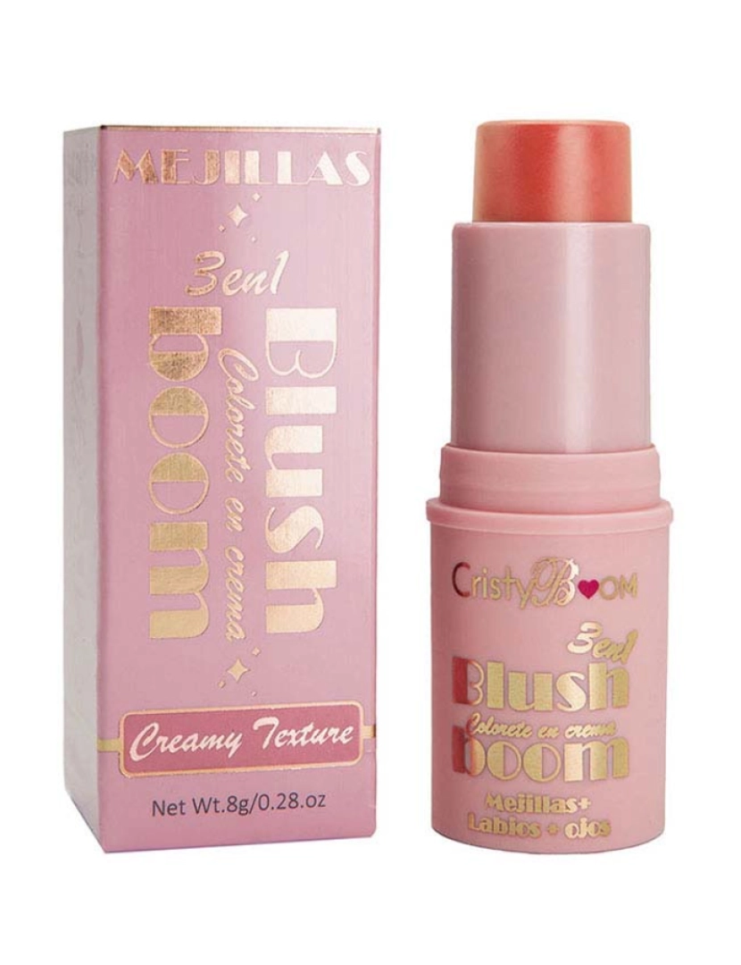 Cristyboom - Blush Boom Colorete En Creme 3 En 1 #Sweet Peach 8 Gr