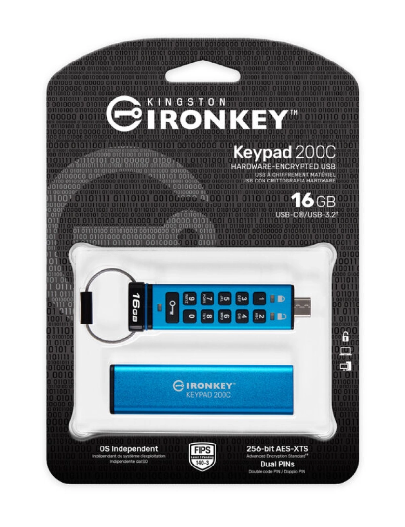 imagem de Memória USB Kingston KP200 Azul 16 GB5