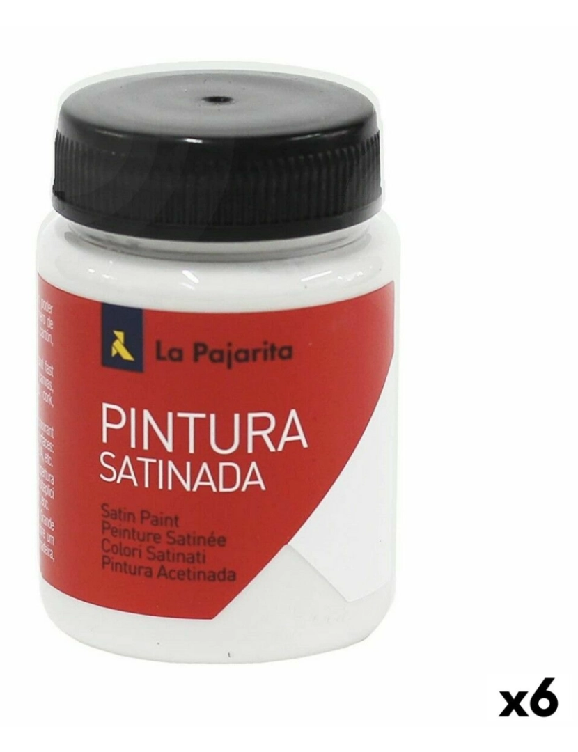 La Pajarita - Têmpera La Pajarita L-21 Branco Acetinado Escolar (35 ml) (6 Unidades)