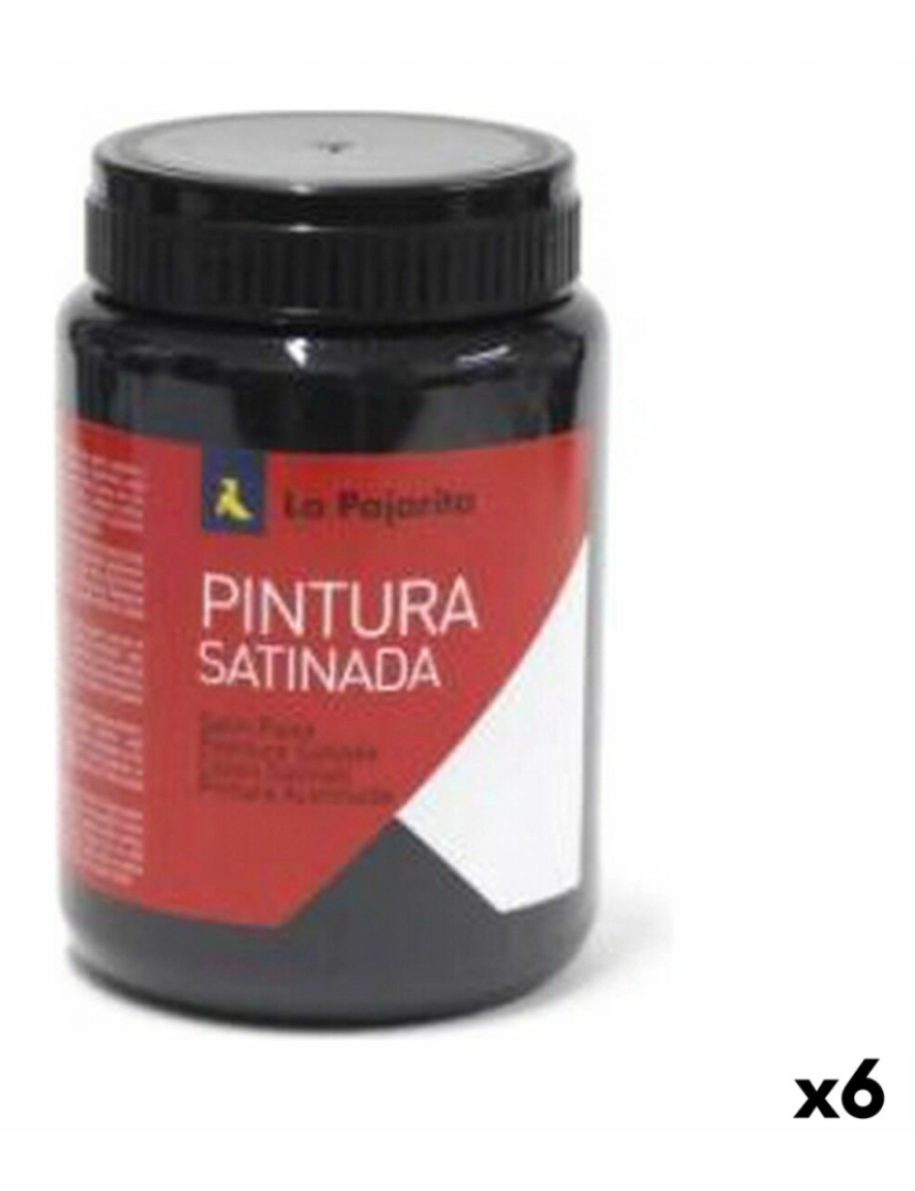 La Pajarita - Têmpera La Pajarita L-22 Preto Acetinado Escolar (35 ml) (6 Unidades)