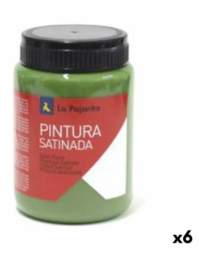 La Pajarita - Têmpera La Pajarita Mount L-16 Verde Acetinado Escolar (35 ml) (6 Unidades)