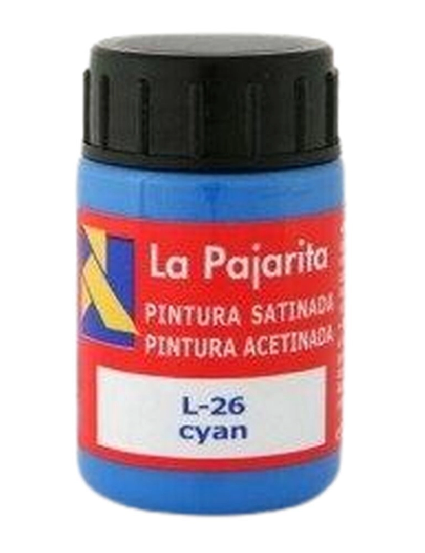 imagem de Têmpera La Pajarita Cyan L-26 Azul Acetinado Escolar 35 ml (6 Peças)2