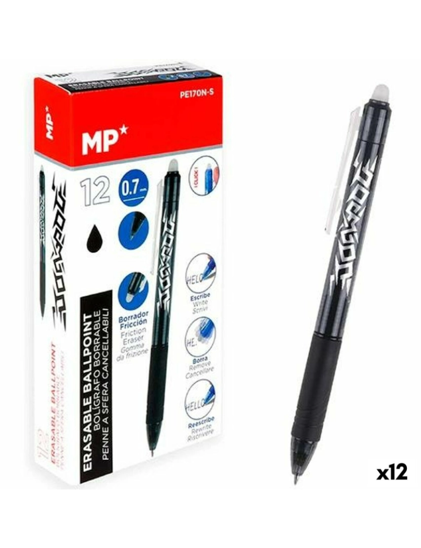 Mp - Caneta MP Tinta apagável 0,7 mm (12 Unidades)