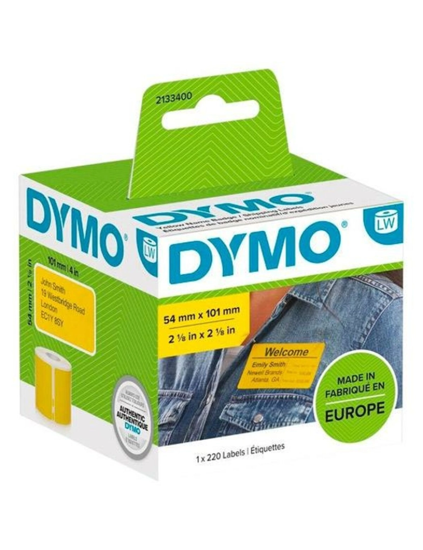 imagem de Rolo de Etiquetas Dymo Label Writer 54 x 7 mm Amarelo 220 Peças (6 Unidades)2