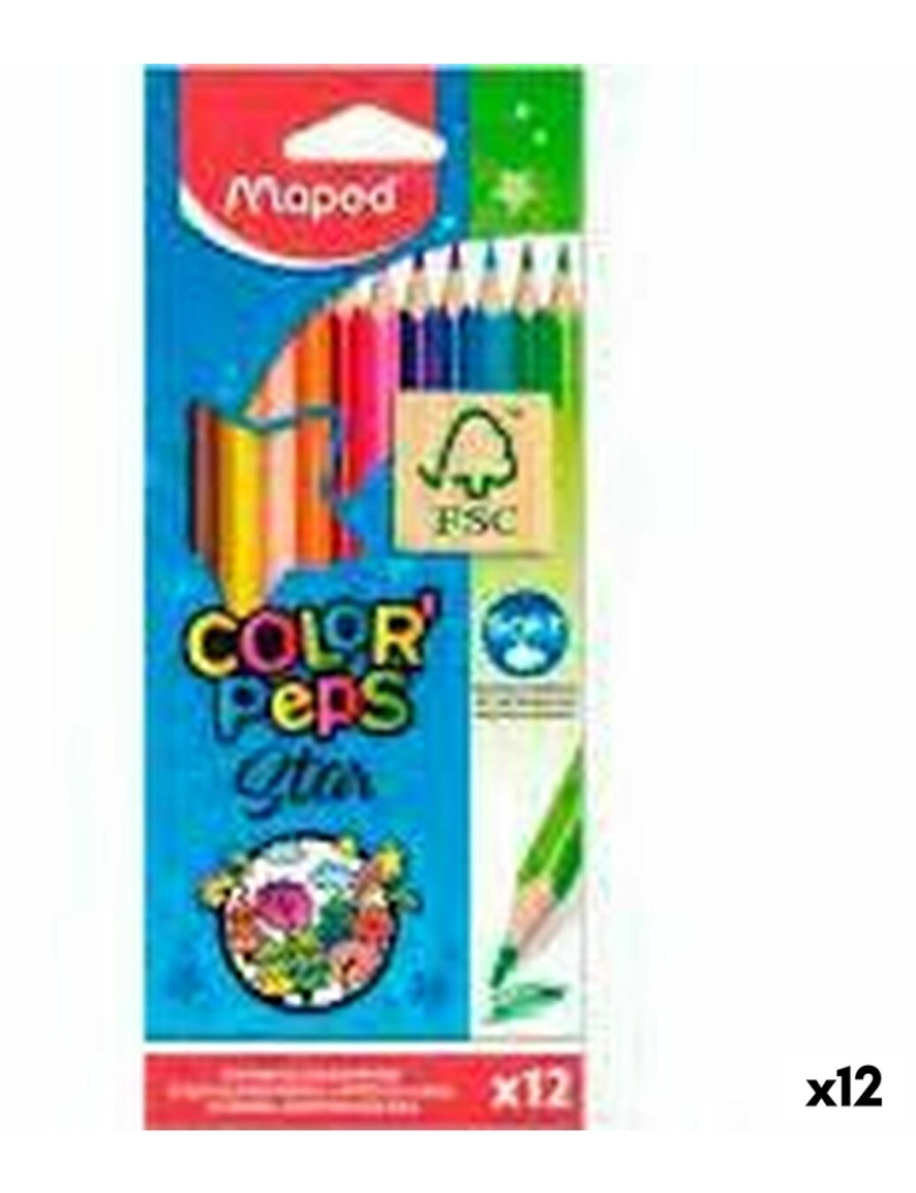 Maped - Lápis de cores Maped Color' Peps Star Multicolor 12 Peças (12 Unidades)