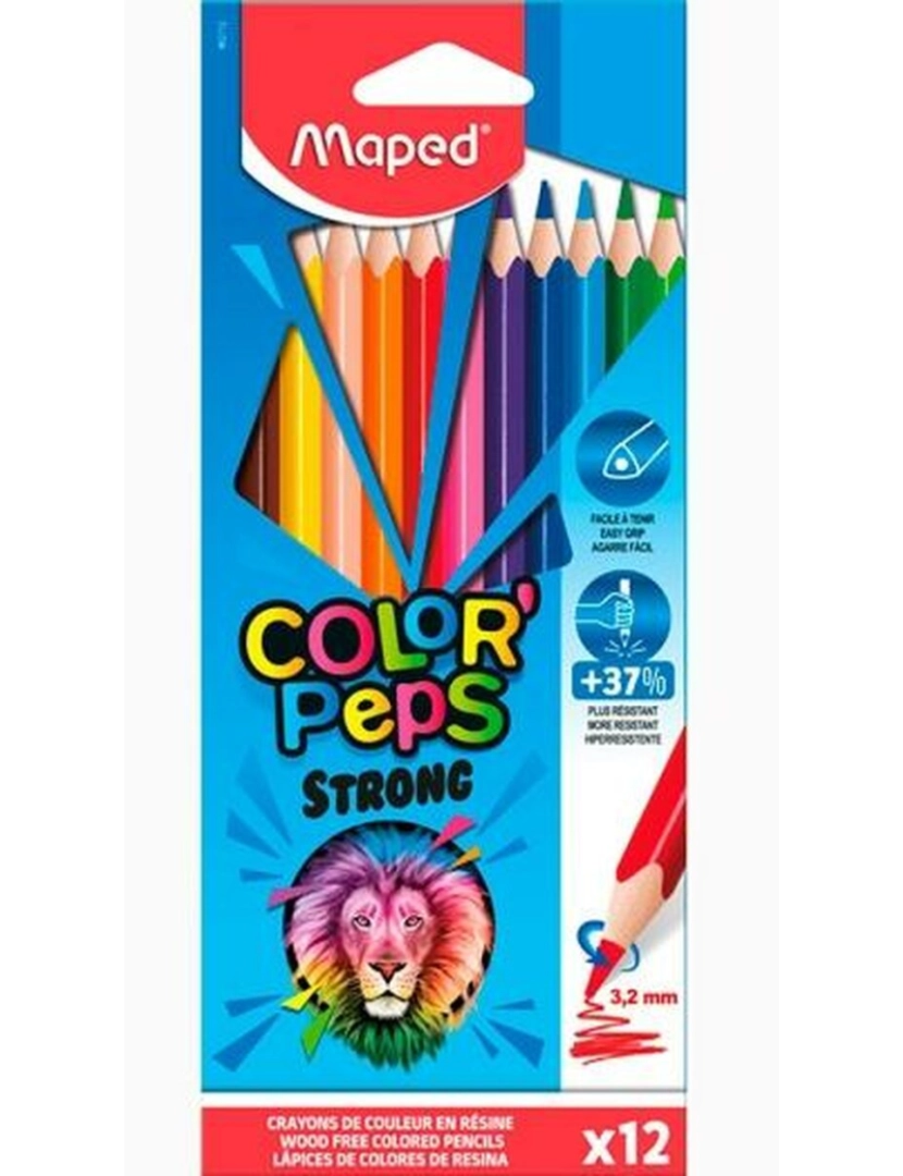 imagem de Lápis de cores Maped Color' Peps Strong Multicolor 12 Peças (12 Unidades)2