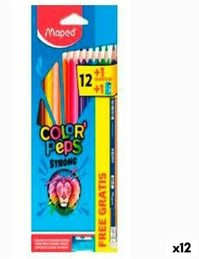 Maped - Lápis de cores Maped Color' Peps Strong Multicolor (12 Unidades)
