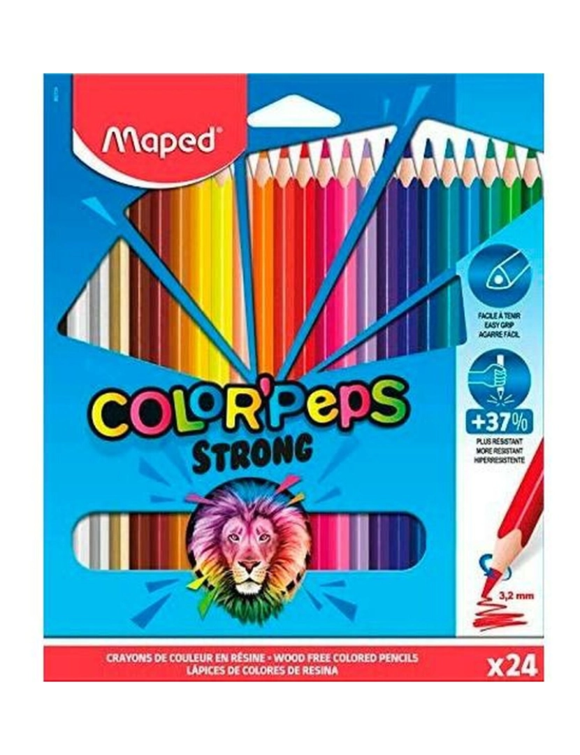 imagem de Lápis de cores Maped Color' Peps Strong Multicolor 24 Peças (12 Unidades)2