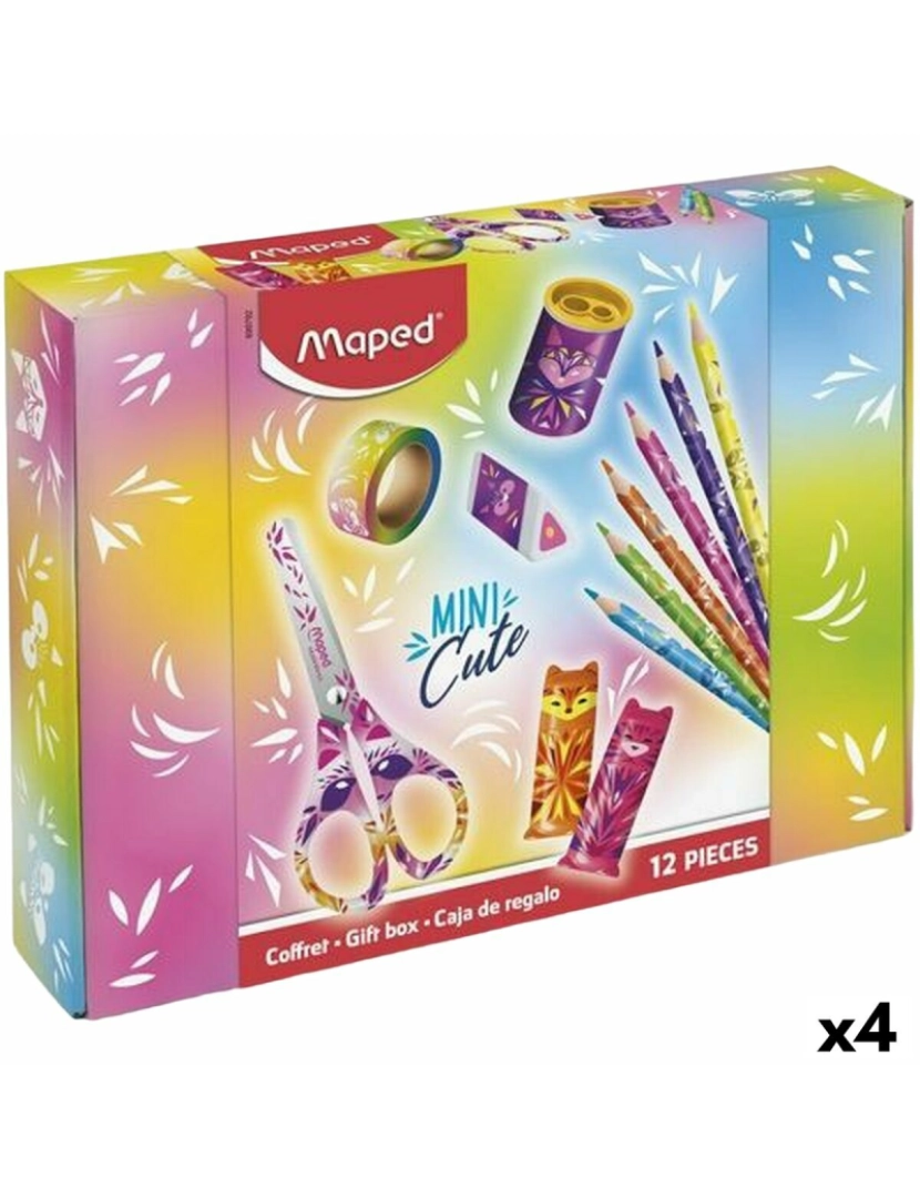 Maped - Conjunto de Trabalhos Manuais Maped Mini Cute Multicolor 12 Peças (4 Unidades)