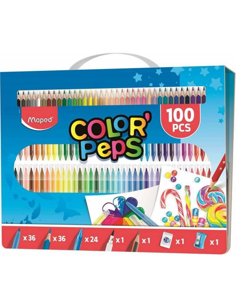 imagem de Lápis de cores Maped Multicolor 100 Peças (6 Unidades)2
