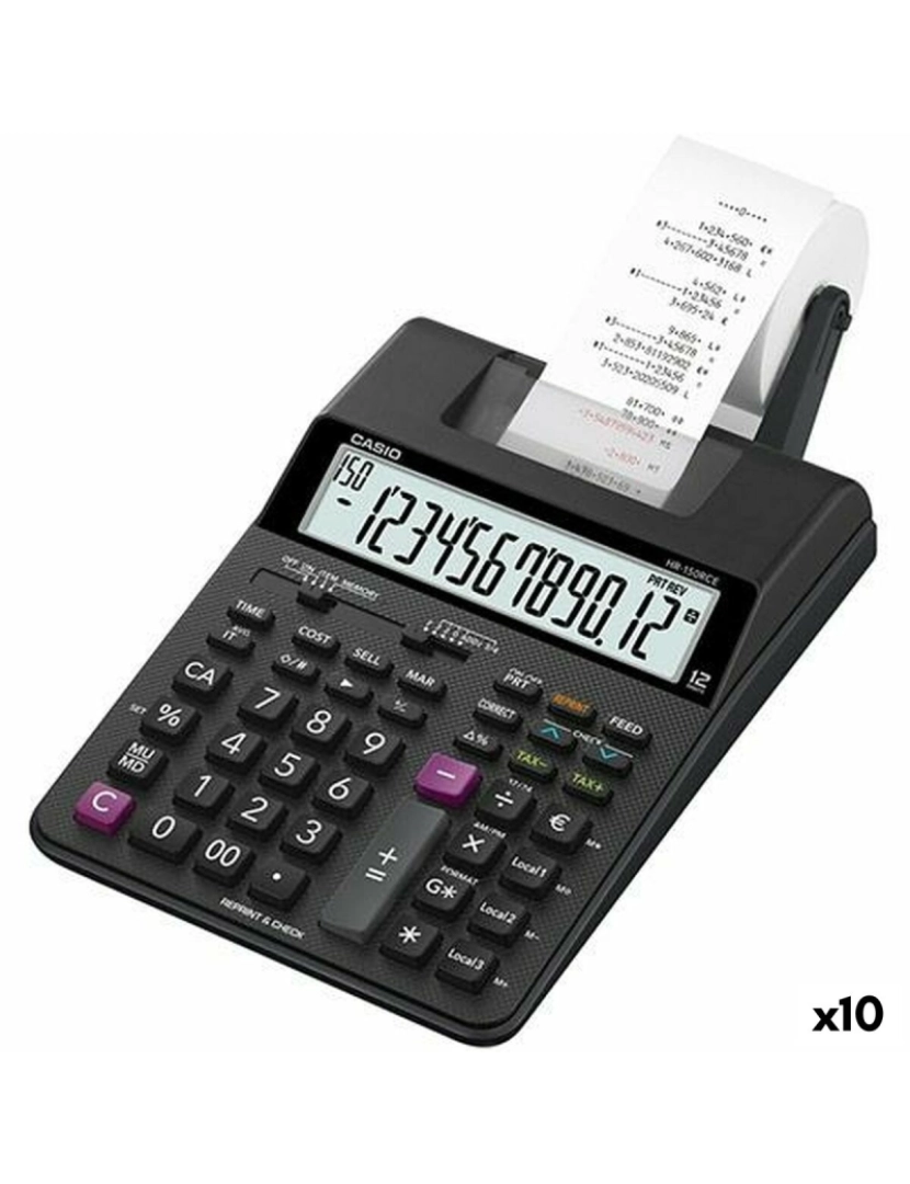 imagem de Calculadora impressora Casio HR-150RCE Preto (10 Unidades)1