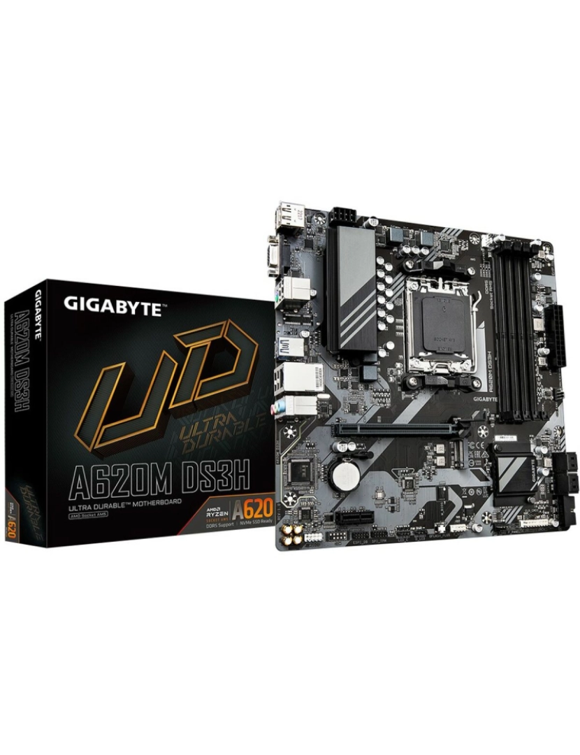 Gigabyte - Placa Mãe Gigabyte A620M DS3H AMD AM5 AMD