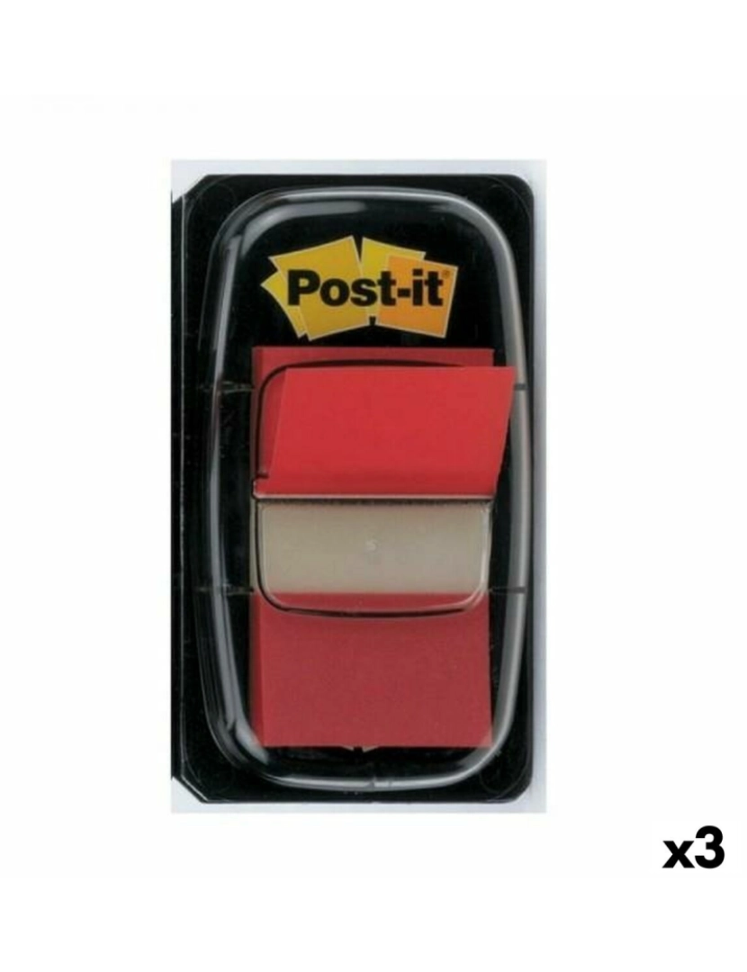 Post-It - Notas Adesivas Post-it Index 25 x 43 mm Vermelho (3 Unidades)