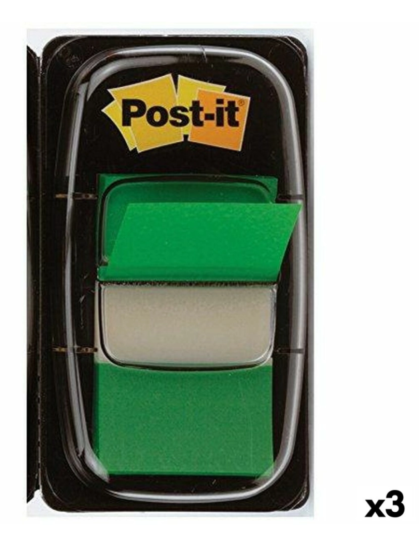 Post-It - Notas Adesivas Post-it Index 25 x 43 mm Verde (3 Unidades)