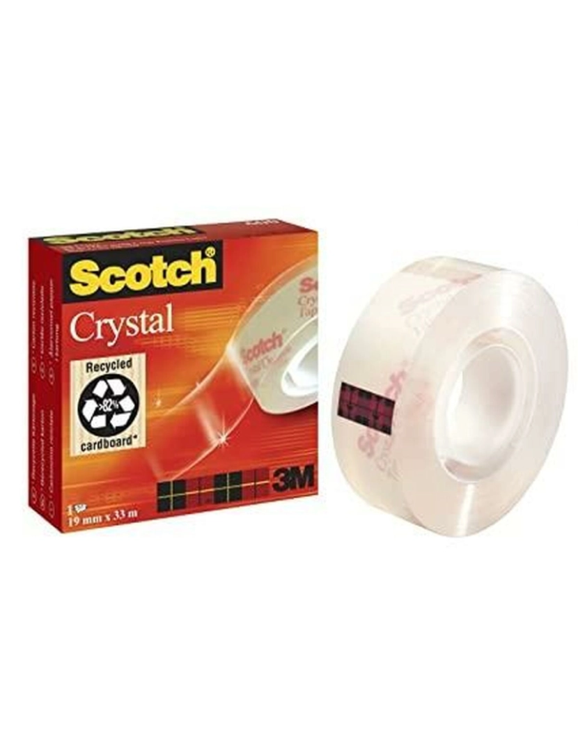 imagem de Fita Adesiva Scotch Crystal 19 mm x 33 m Transparente (6 Unidades)2