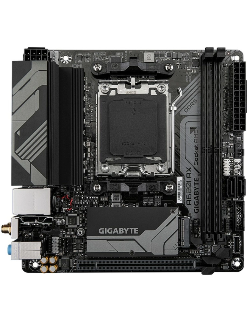 Gigabyte - Placa Mãe Gigabyte A620I AX AM5 MITX AMD AM5 AMD