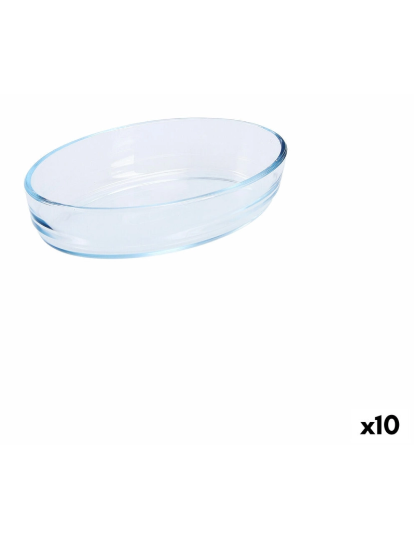 Pyrex - Travessa para o Forno Pyrex Classic Ovalada 21 x 13 x 5 cm Transparente Vidro 10 Unidades