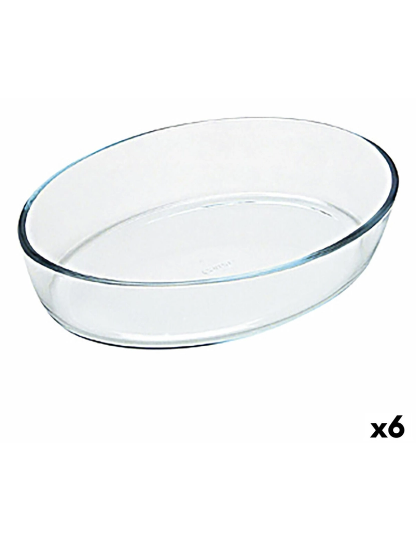 Pyrex - Travessa para o Forno Pyrex Classic Ovalada 35 x 24 x 7 cm Transparente Vidro (6 Unidades)