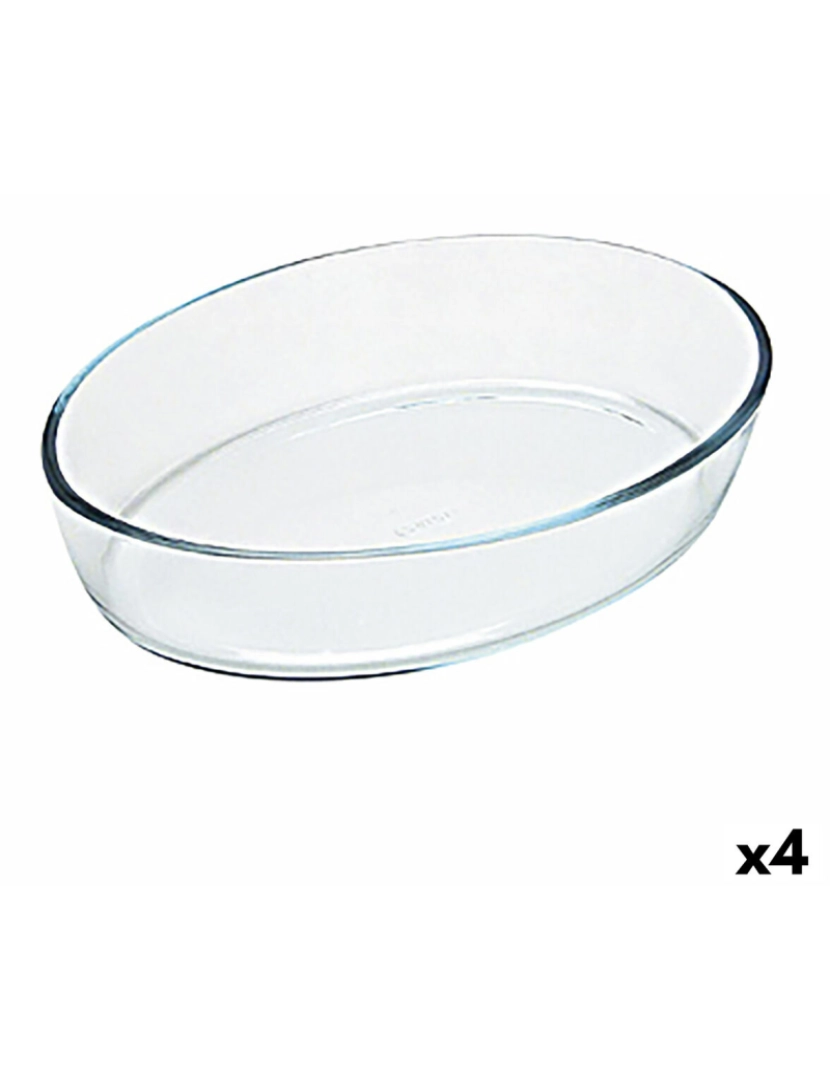 Pyrex - Travessa para o Forno Pyrex Classic Vidrio Ovalada Transparente Vidro 40 x 28 x 7 cm (4 Unidades)