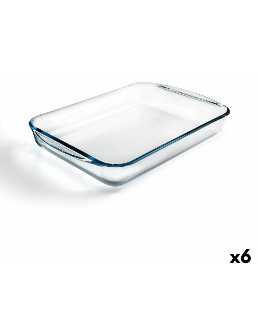 Pyrex - Travessa para o Forno Pyrex Classic Vidrio Retangular Transparente Vidro 40 x 27 x 6 cm (6 Unidades)