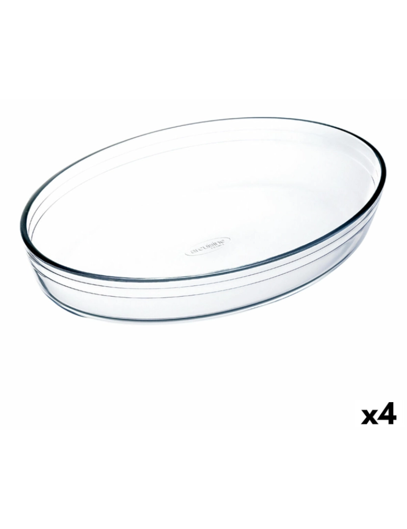 imagem de Travessa para o Forno Ô Cuisine Ocuisine Vidrio Ovalada Transparente Vidro 30 x 21 x 7 cm (4 Unidades)1