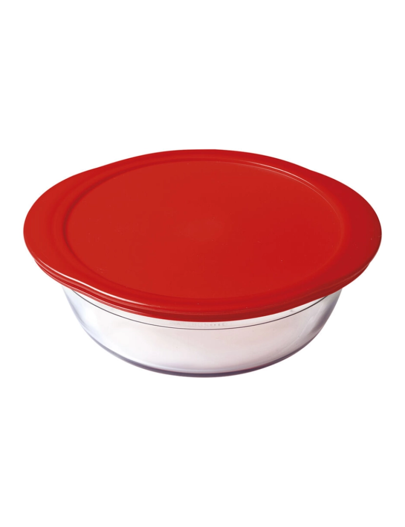 imagem de Lancheira Redonda com Tampa Ô Cuisine Cook & Store 21 x 21 x 7 cm Vermelho 1,1 L Silicone Vidro (5 Unidades)2