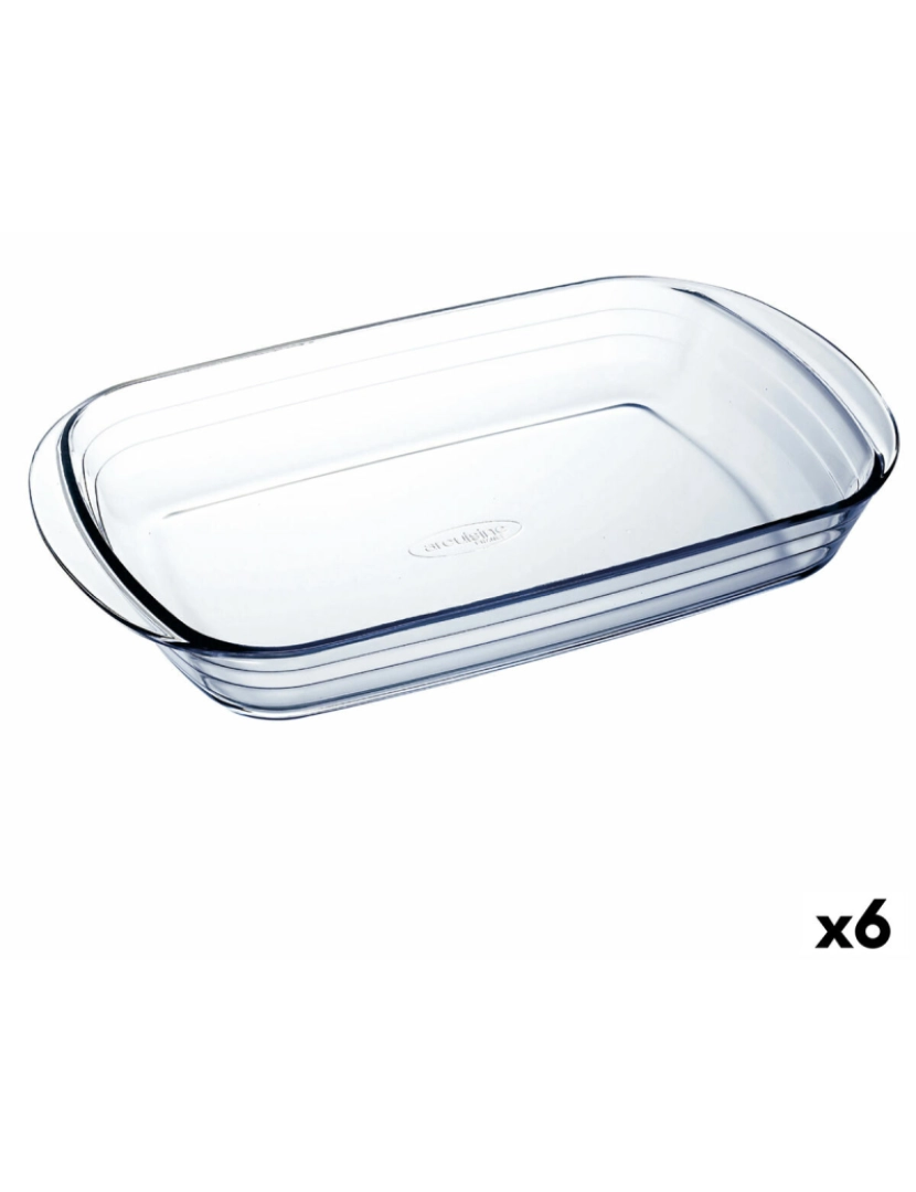 imagem de Travessa para o Forno Ô Cuisine Ocuisine Vidrio Retangular Transparente Vidro 6 Unidades 35 x 22 x 6 cm1