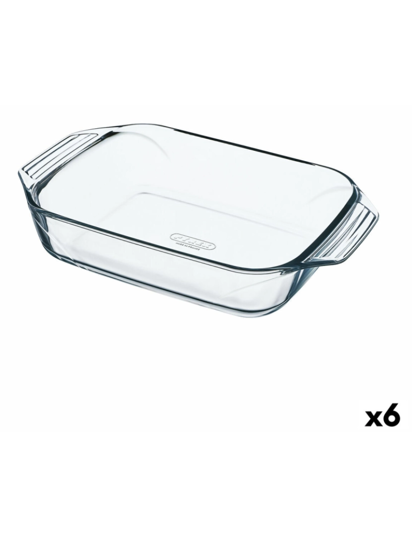 Pyrex - Travessa para o Forno Pyrex Irresistible Retangular Transparente Vidro 6 Unidades 27,5 x 16,9 x 6 cm