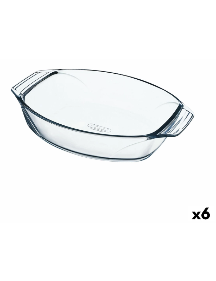 Pyrex - Travessa para o Forno Pyrex Irresistible Ovalada Transparente Vidro 35,1 x 24,1 x 6,9 cm (6 Unidades)