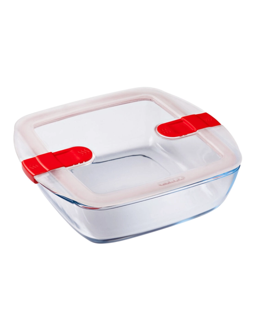 imagem de Lancheira Hermética Pyrex Cook & Heat 25 x 22 x 7 cm 2,2 L Transparente Vidro (4 Unidades)3