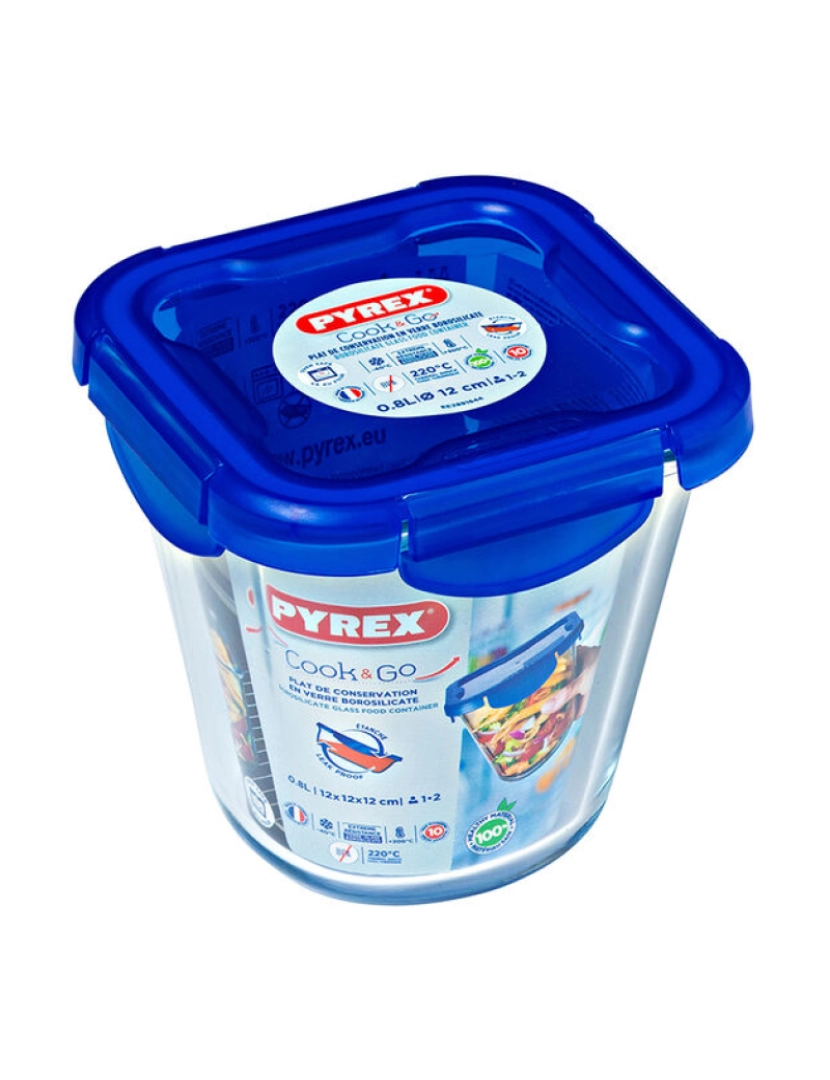 imagem de Lancheira Hermética Pyrex Cook & go Transparente Vidro (800 ml) (6 Unidades)2