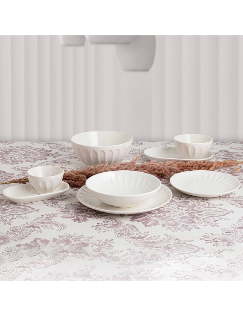 imagem de Recipiente de Cozinha Bidasoa Romantic Ivory Branco Cerâmica (12 Unidades)2