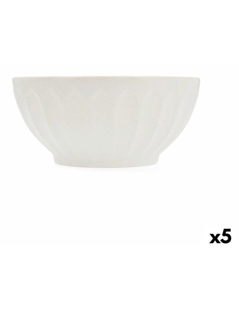 imagem de Saladeira Bidasoa Romantic Ivory Cerâmica Branco (Ø 21 cm) (5 Unidades)1